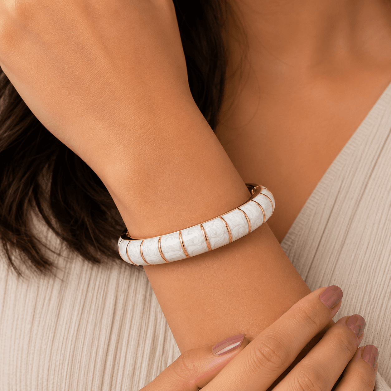 Luna Halo Demi-Fine Bangle — thumbnail 5