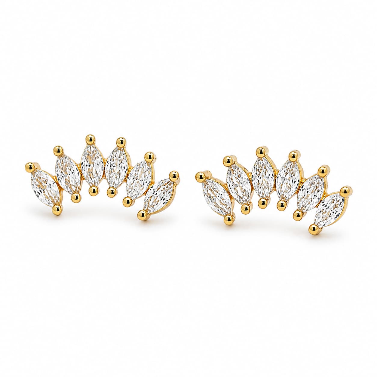 Qutra Crystal Demi-Fine Earrings — thumbnail 1