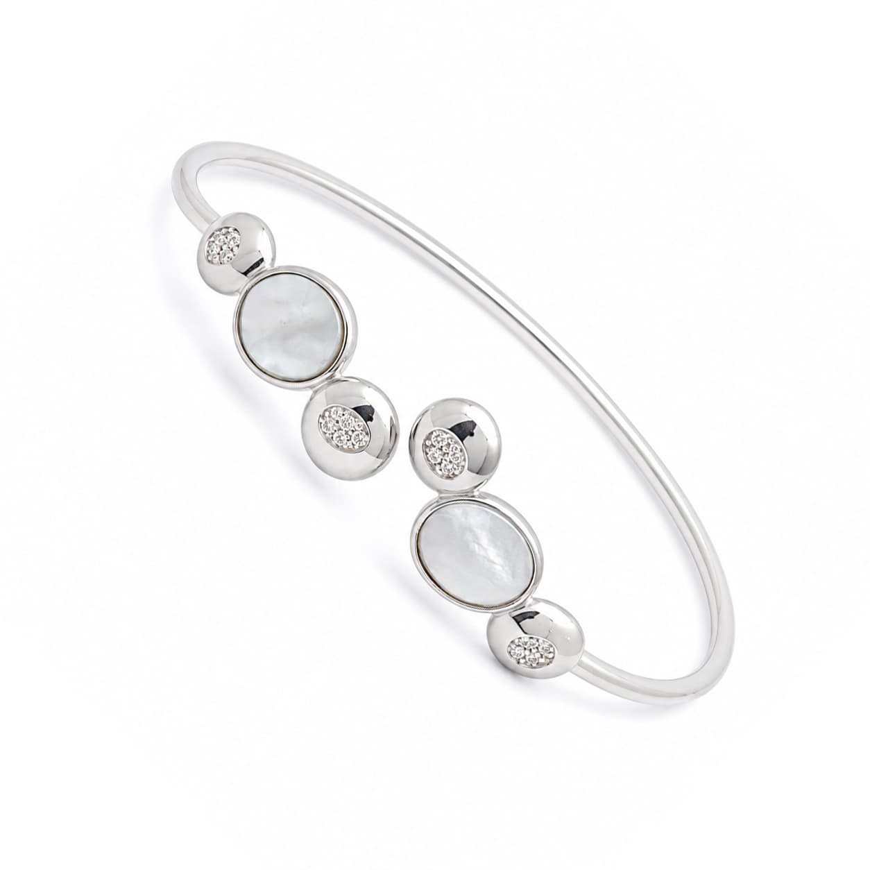 Pearl Whisper 925 Sterling Silver Bangle — thumbnail 3