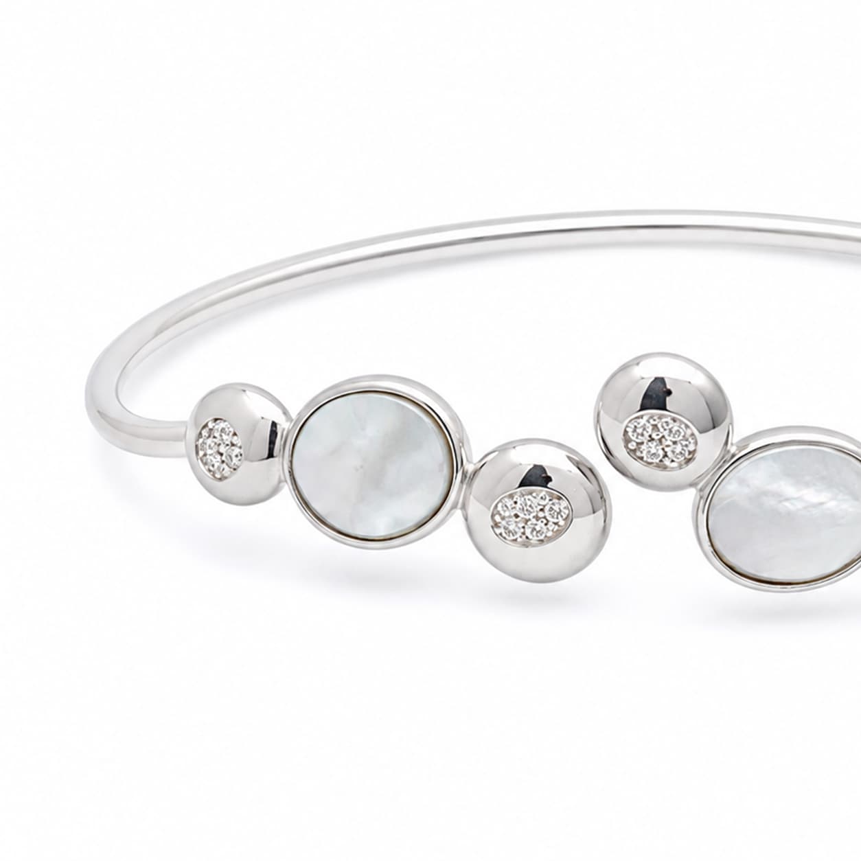 Pearl Whisper 925 Sterling Silver Bangle — thumbnail 2