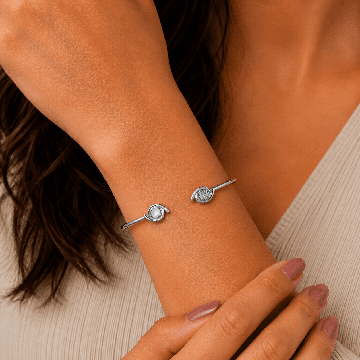Heartline 925 Sterling Silver Bangle — thumbnail 5