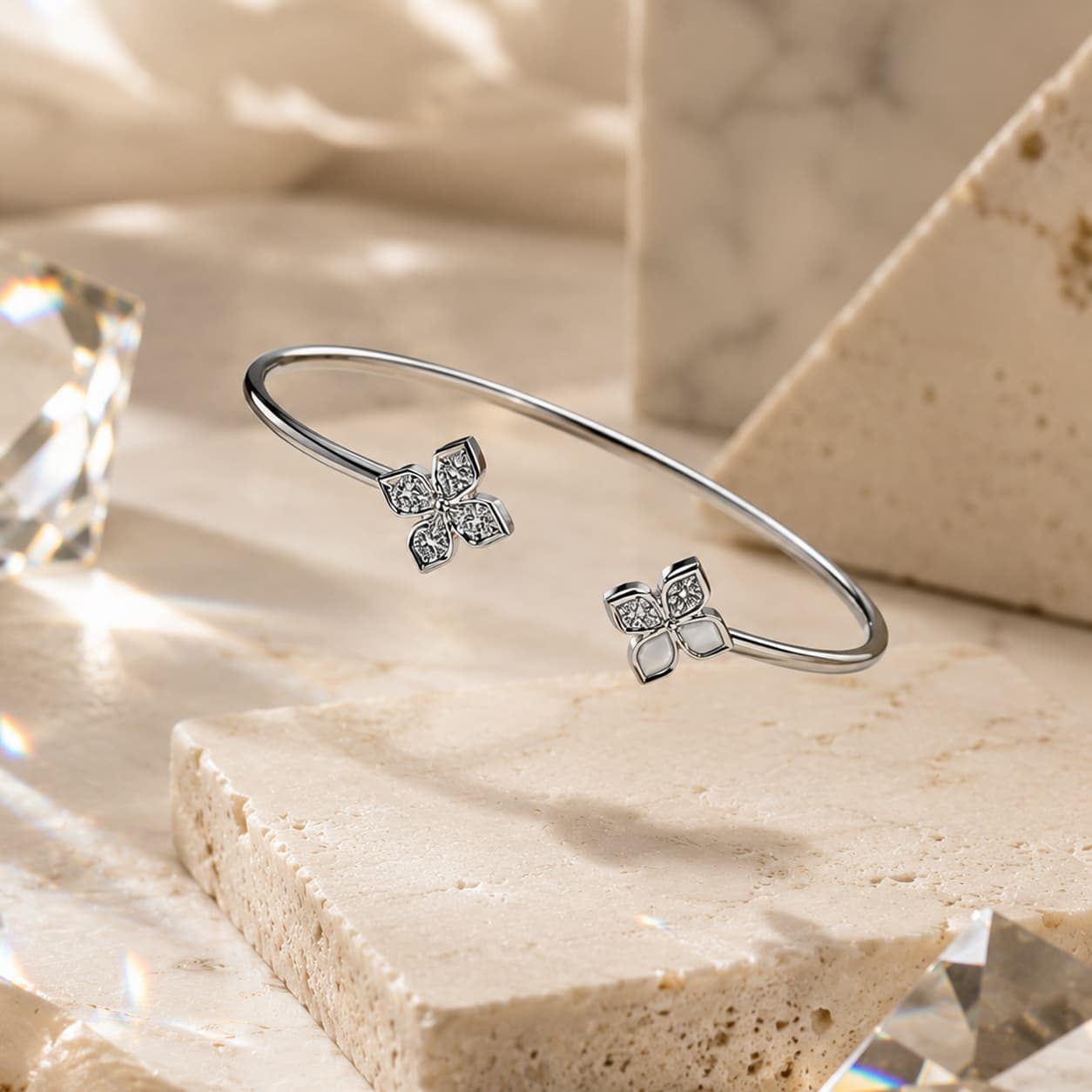 Sculpted Edge 925 Sterling Silver Bangle — thumbnail 5