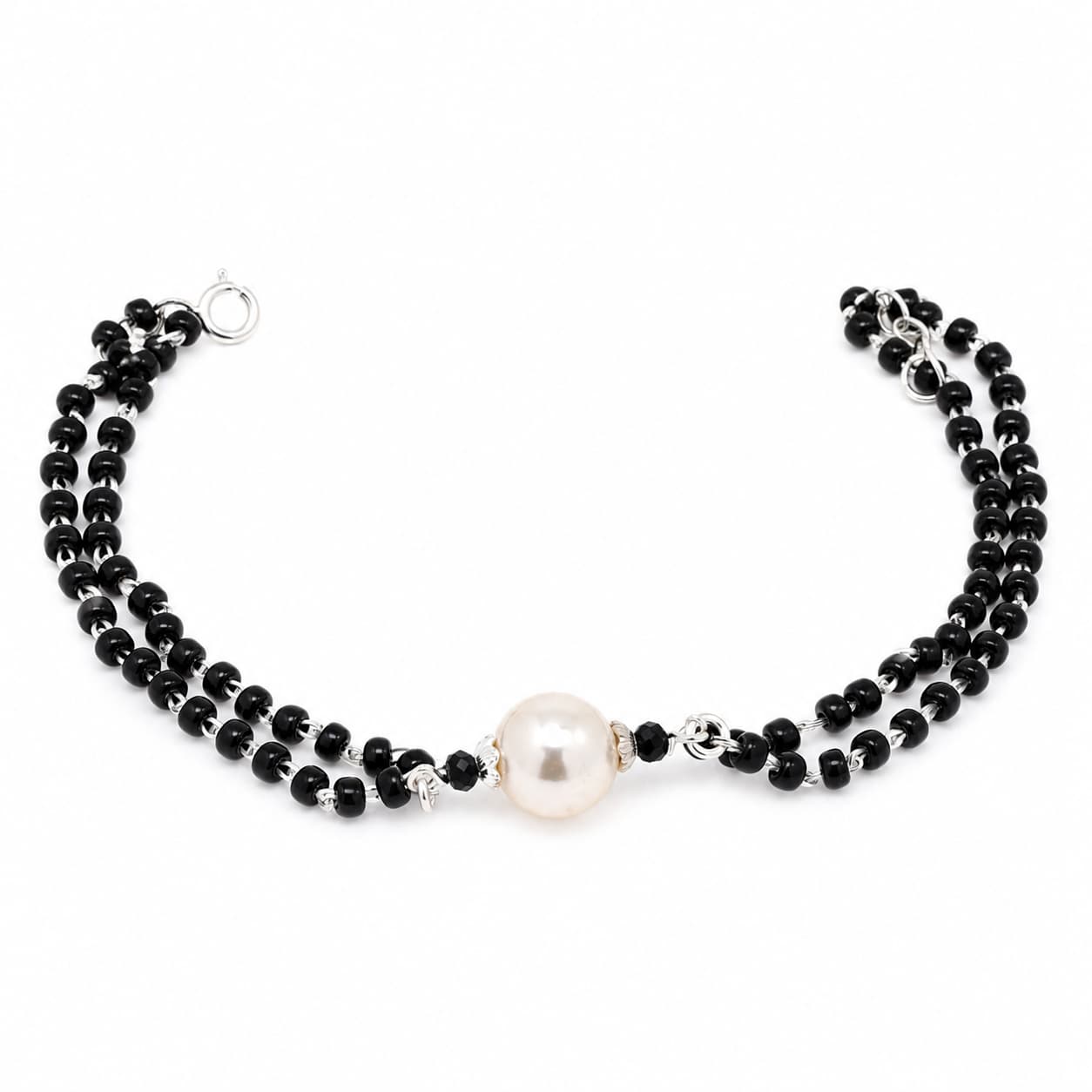 Midnight Pearl 925 Sterling Silver Bracelet — thumbnail 2