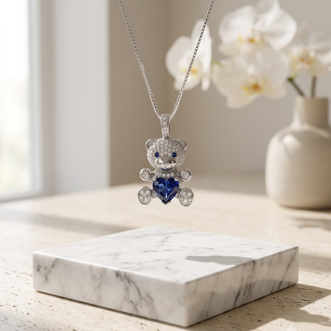 Honey Bear 925 Sterling Silver Pendant — thumbnail 3