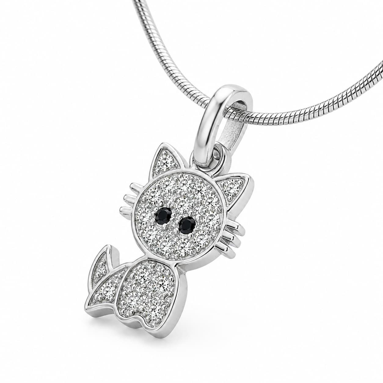 Midnight Kitty 925 Sterling Silver Pendant — thumbnail 2