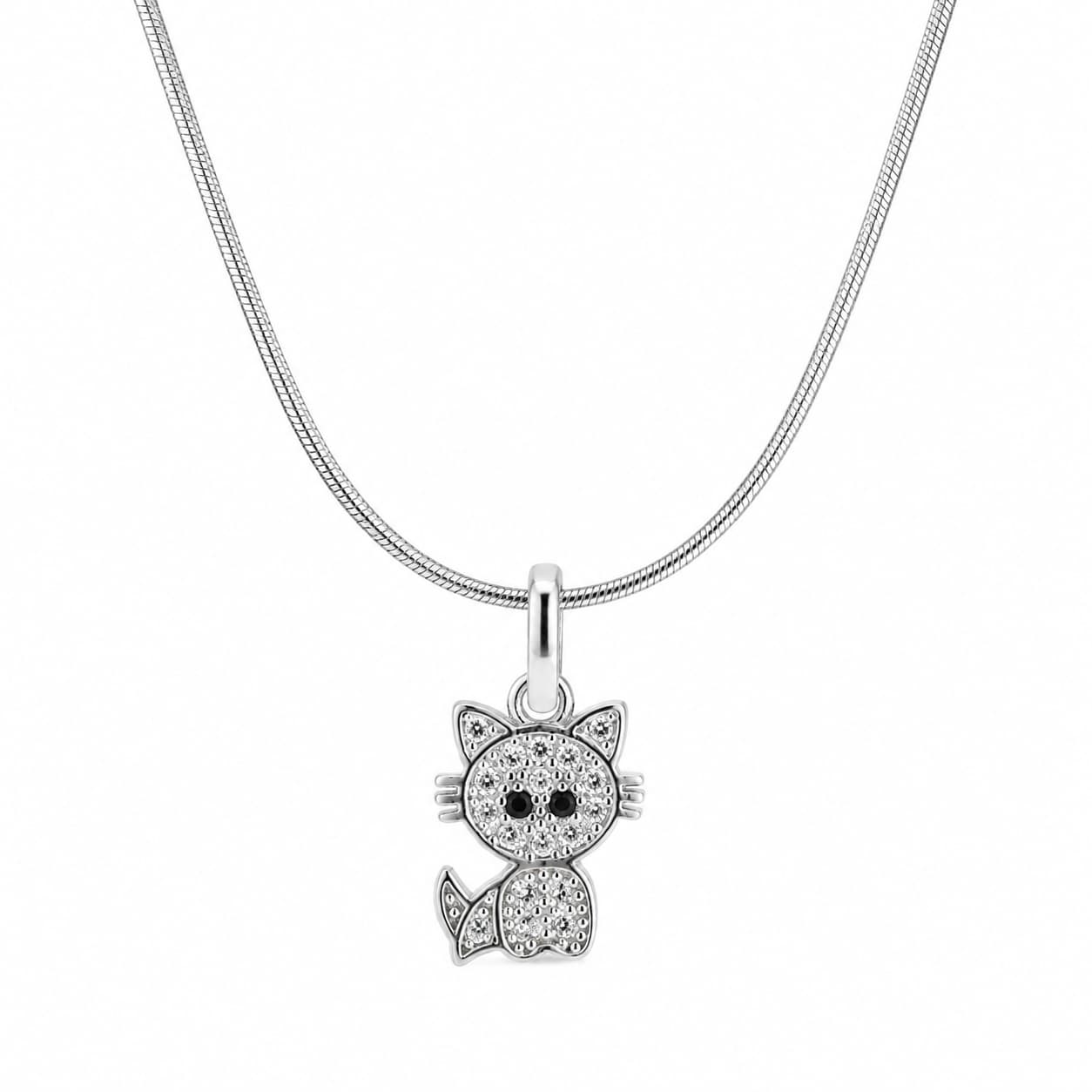 Midnight Kitty 925 Sterling Silver Pendant — thumbnail 1