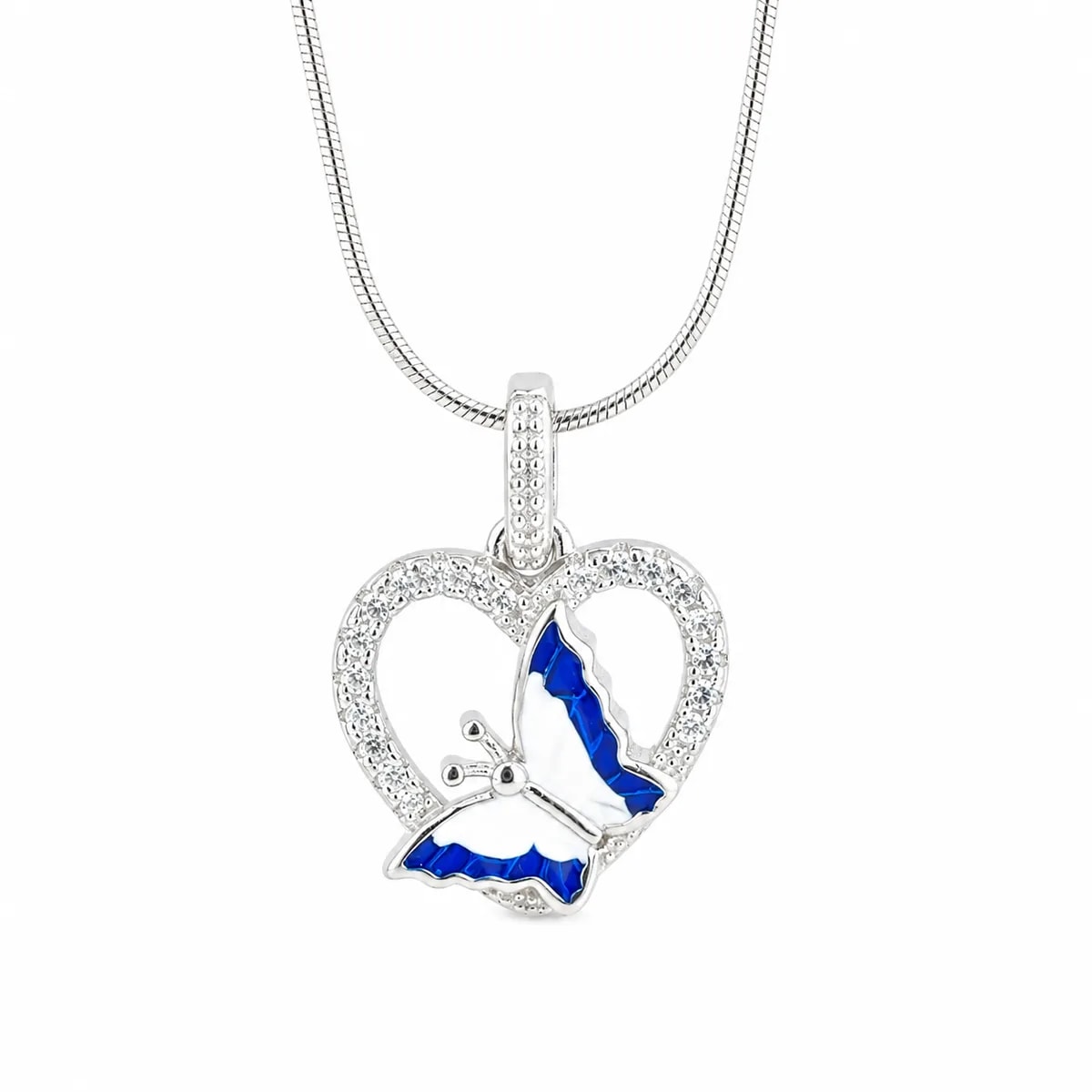 Heartbeat Blue 925 Sterling Silver Pendant