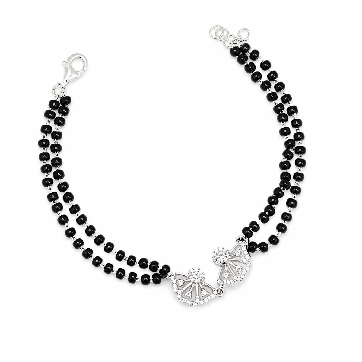 Midnight Bead 925 Sterling Silver Bracelet