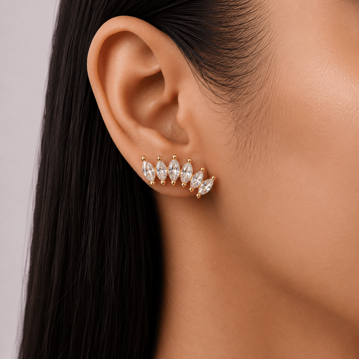 Qutra Crystal Demi-Fine Earrings — view 4