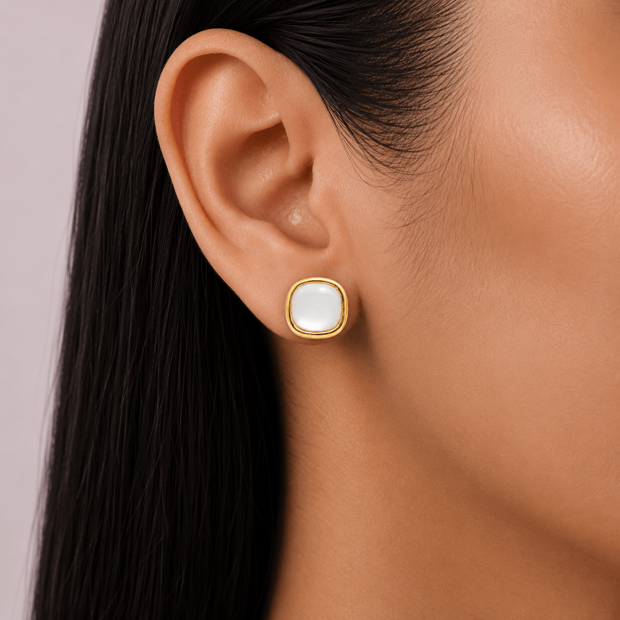 Soft Oval Demi-Fine Earrings — view 5