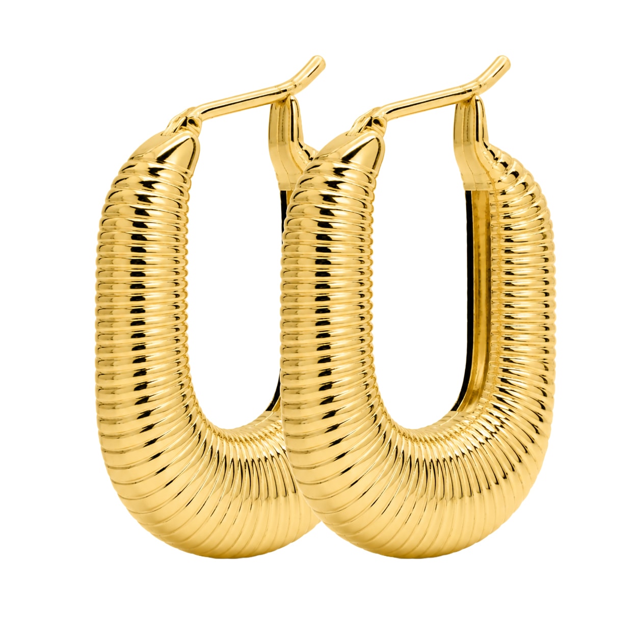 Sculpted Square Demi-Fine Earrings — view 3