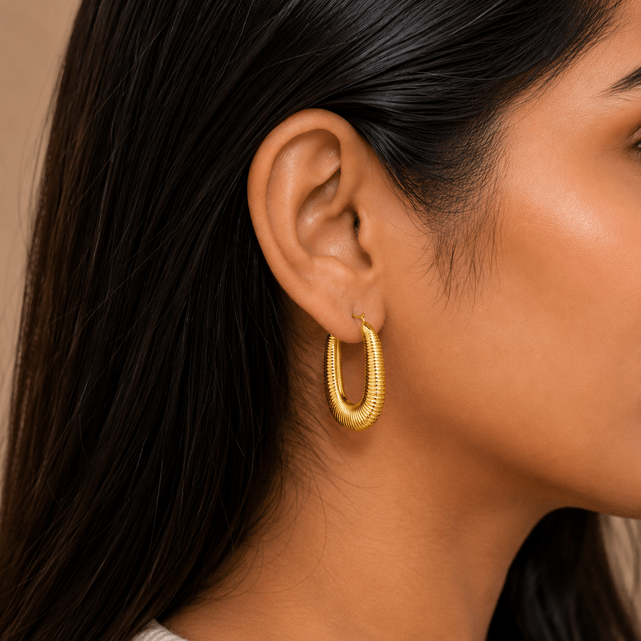 Sculpted Square Demi-Fine Earrings — view 4