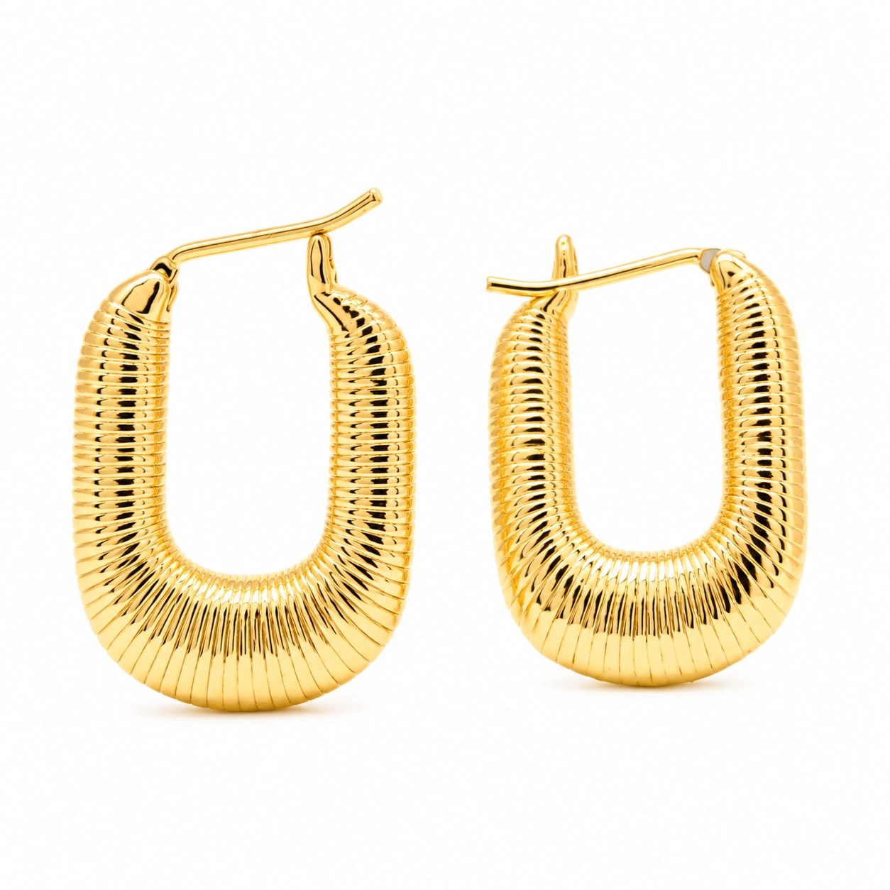 Sculpted Square Demi-Fine Earrings