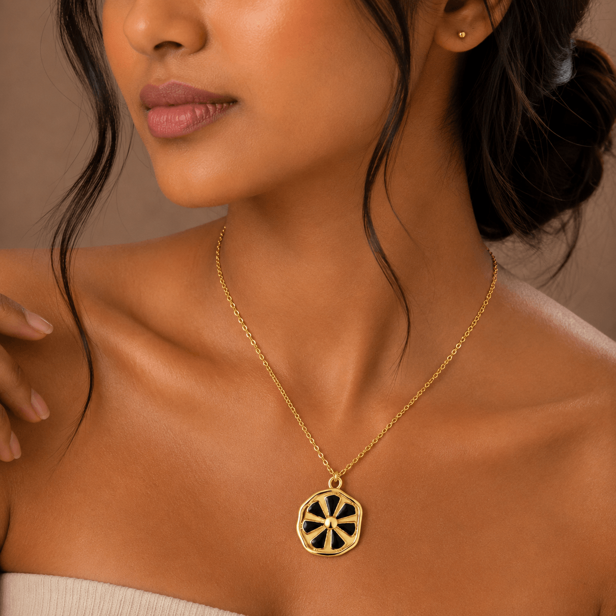 Midnnight Bloom Demi-Fine Pendant — view 4