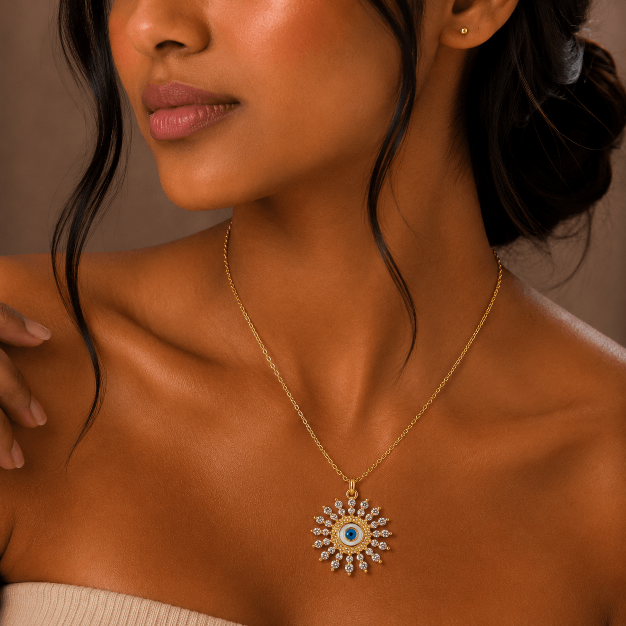 Astra Sunburst Demi-Fine Pendant — view 4