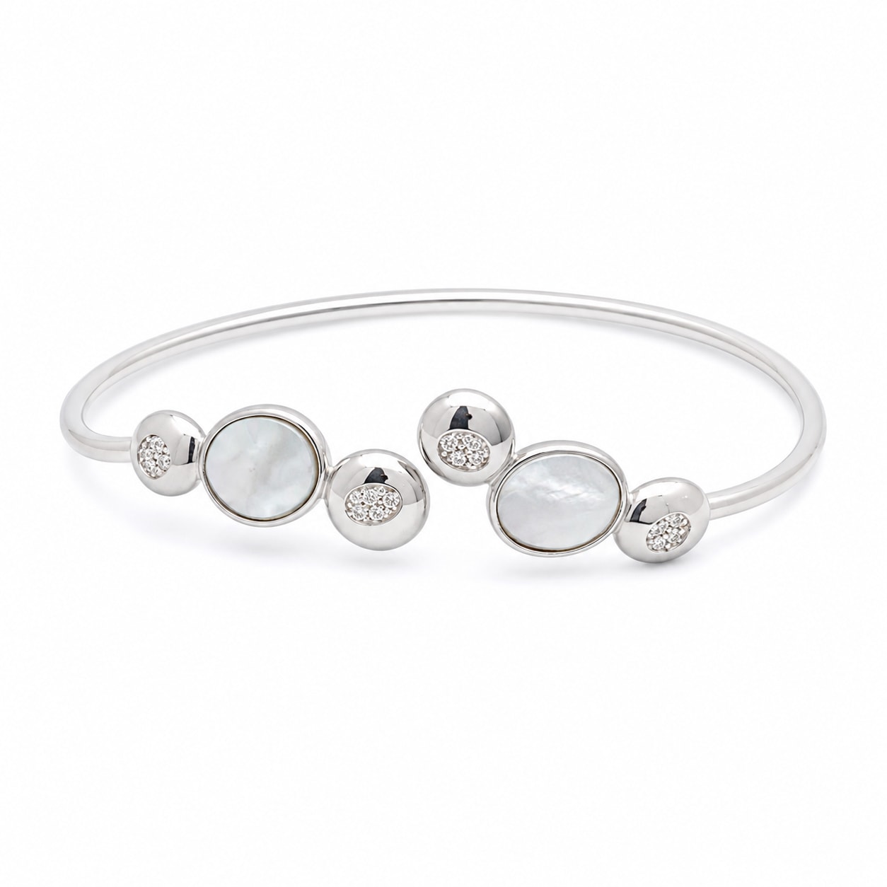 Pearl Whisper 925 Sterling Silver Bangle