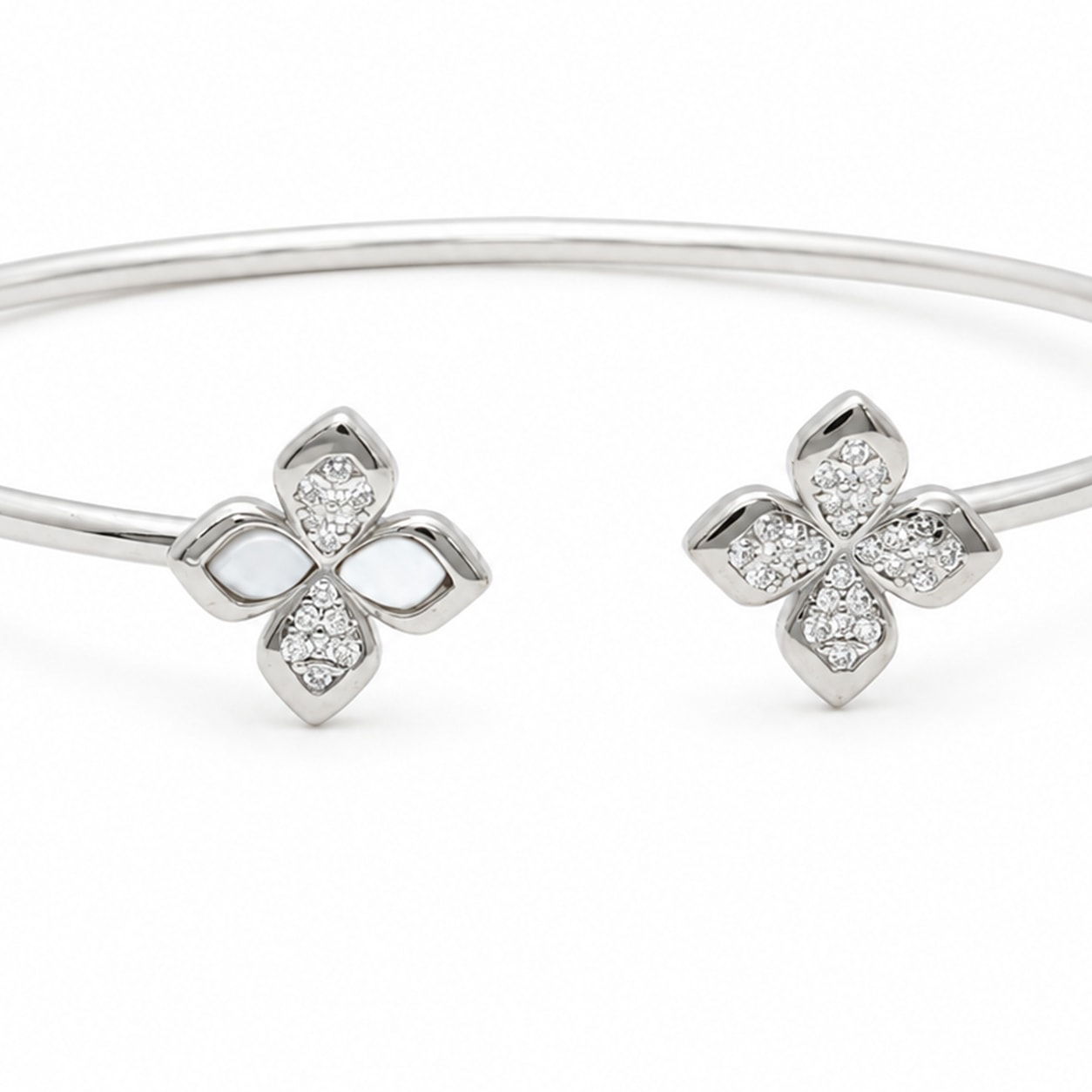 Sculpted Edge 925 Sterling Silver Bangle — view 4