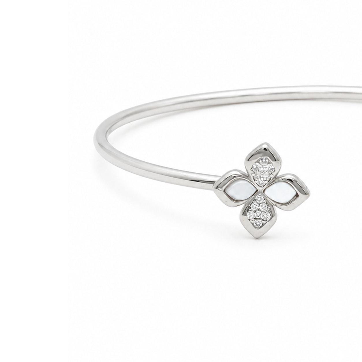 Sculpted Edge 925 Sterling Silver Bangle — view 2