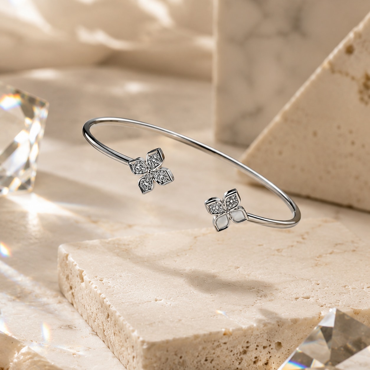 Sculpted Edge 925 Sterling Silver Bangle — view 5