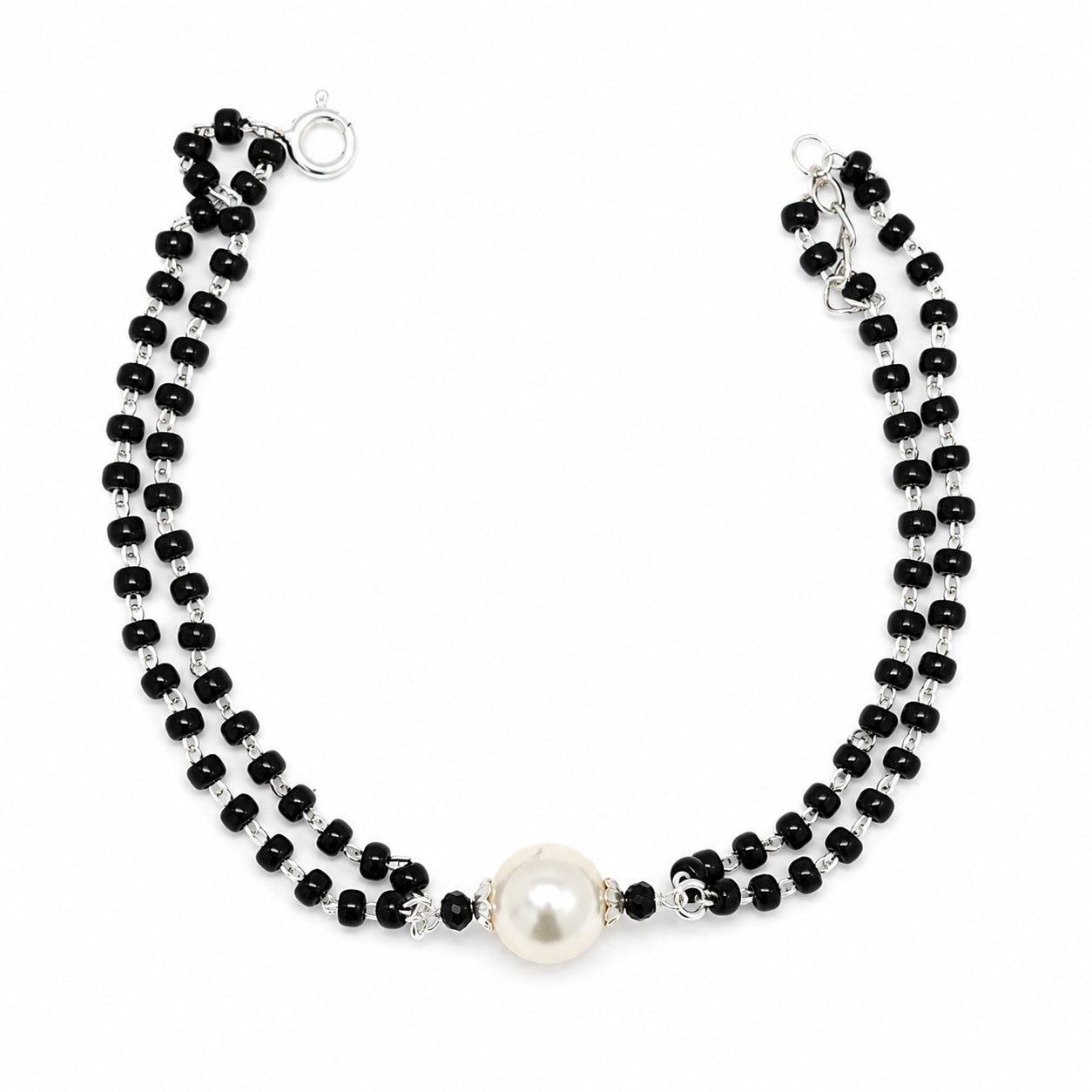 Midnight Pearl 925 Sterling Silver Bracelet