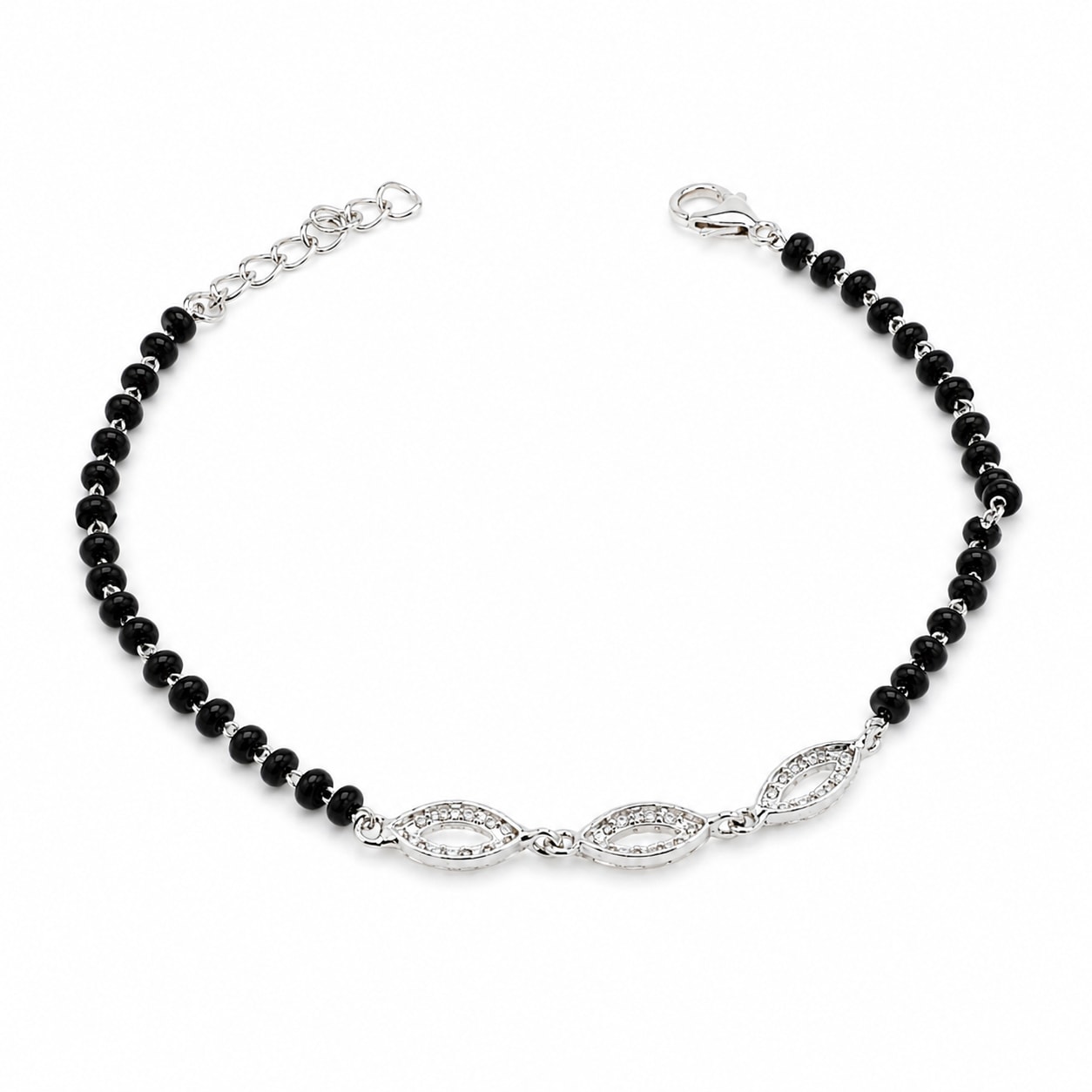 Nightfall Bead 925 Sterling Silver Bracelet — view 3